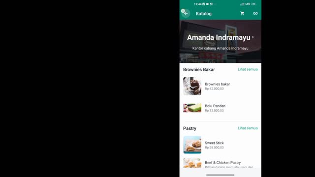 How to order Amanda Brownies using WhatsApp Business