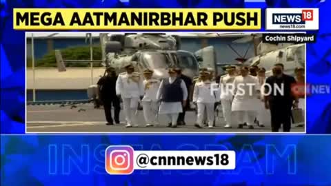 INS Vikrant - Chetak Helicopters Lead Fly-past At Commissioning Ceremony - Latest News- English News