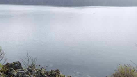 Heavy Hail on Beautiful Clear Lake – Central Oregon – 4K