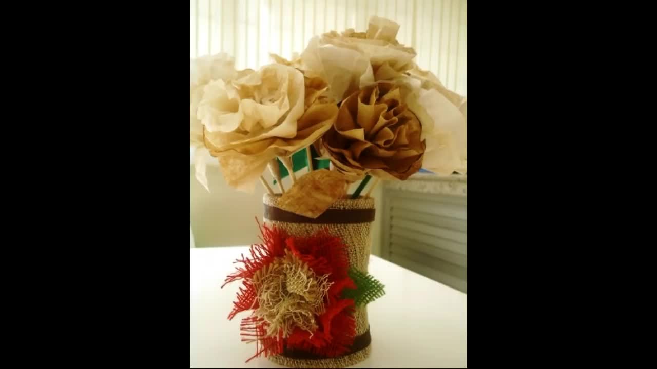 90 Beautiful Flower Craft Ideas Made with Jute - Part 2