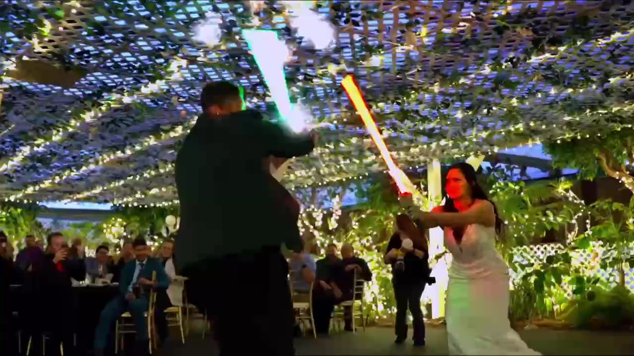 Lightsaber fight in lieu of a wedding dance