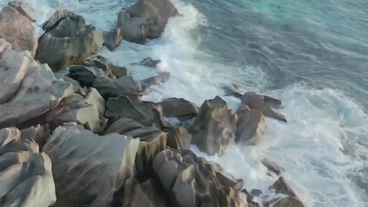 Aerial Beach Waves