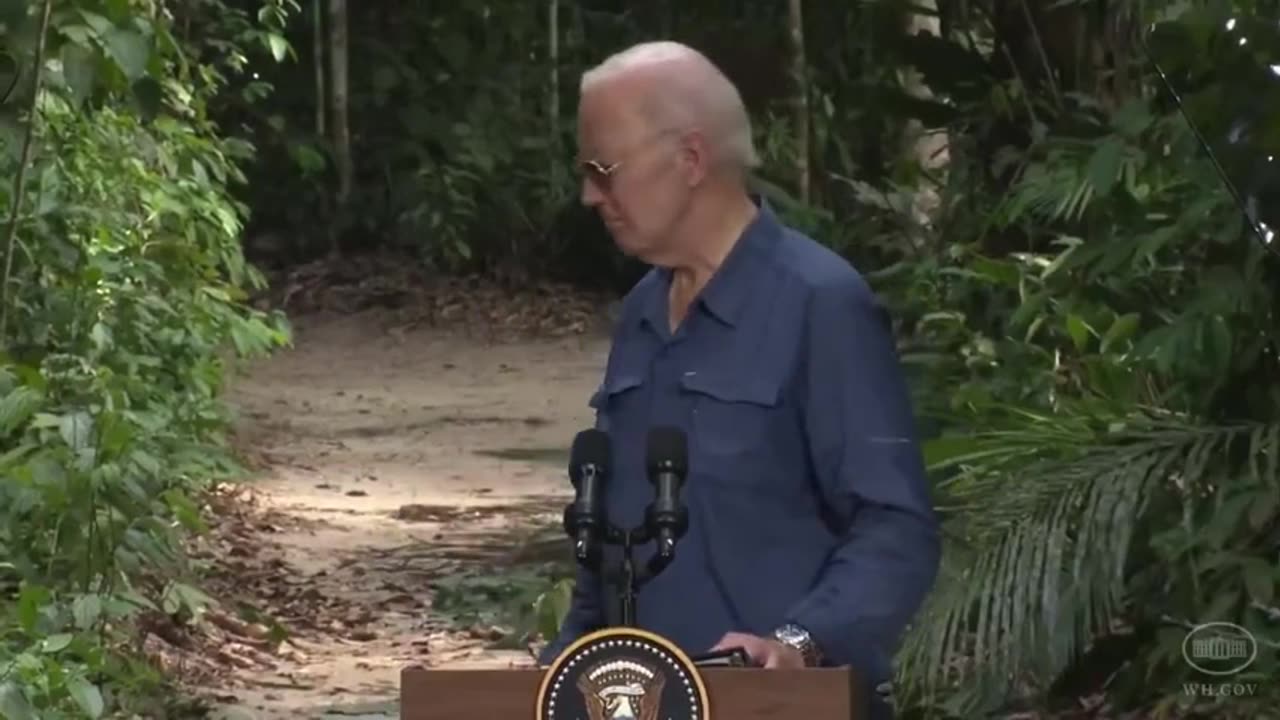 WHERE IS HE GOING_ Biden Wanders Off Into The Amazon Rainforest After Speech