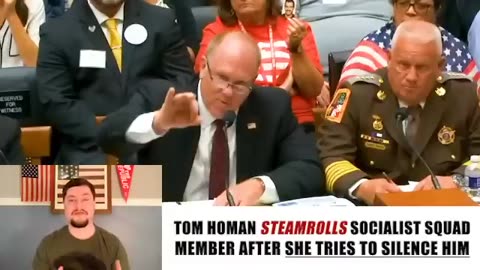 Tom Homan REFUSES to take any CRAP from hysterical dem who tries to silence him