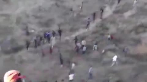 It’s like a zombie apocalypse film on the Spanish border!