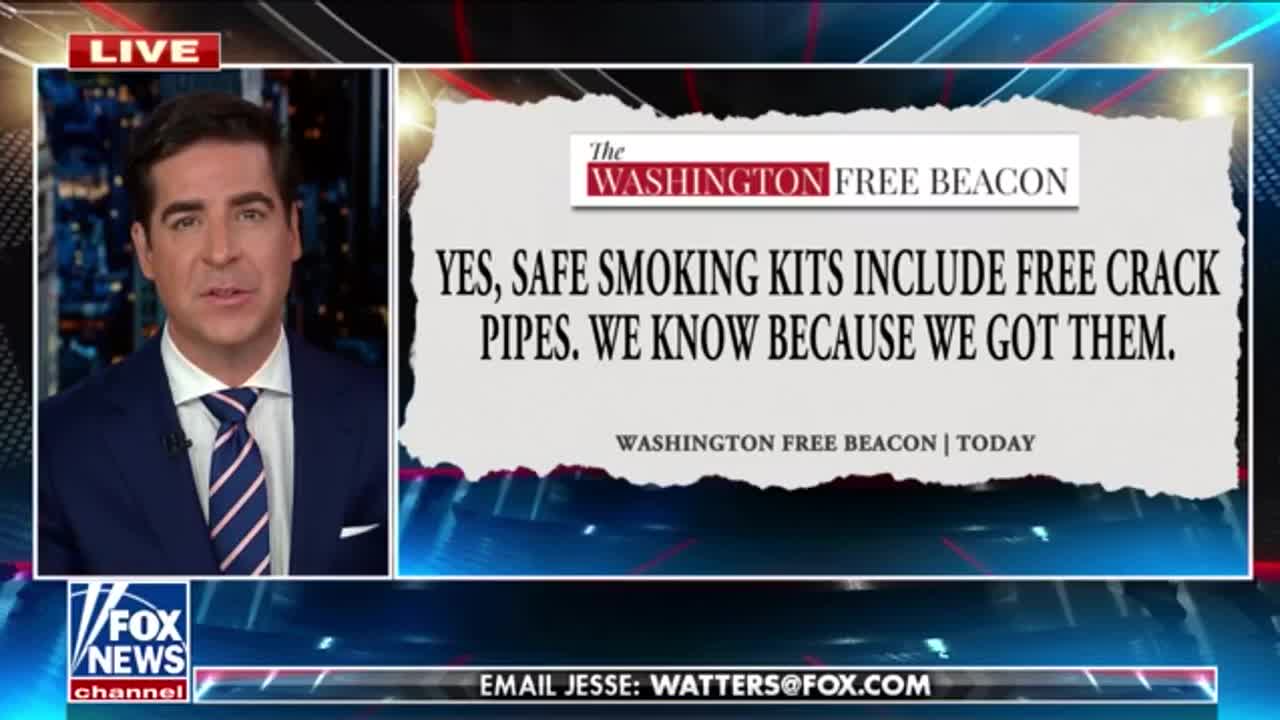 JESSE: February report saying the Biden Administration was funding crack pipe