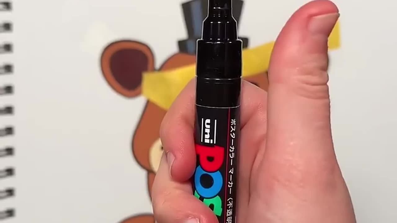 I RUINED My Drawing of Freddy Fazbear with Posca Markers!