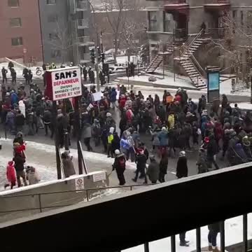 Montrealers Took To The Streets To Protest Quebec's Upcoming Lockdown (VIDEO)