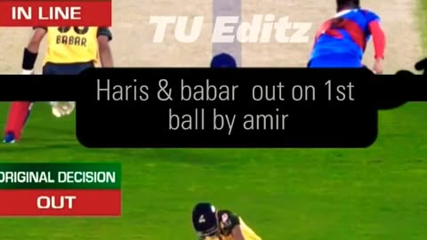 Babar Azam and Haris out by Amir