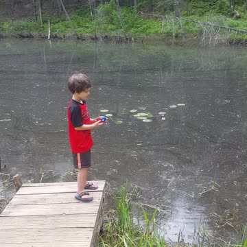 my Son learning how to cast