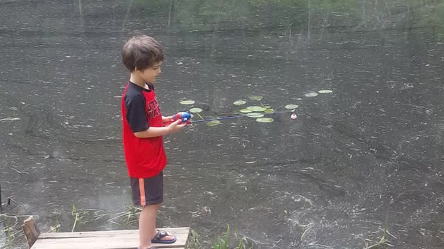 my Son learning how to cast