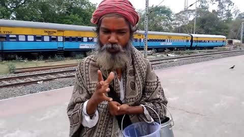 Indian Beggar And Labour Speaking English