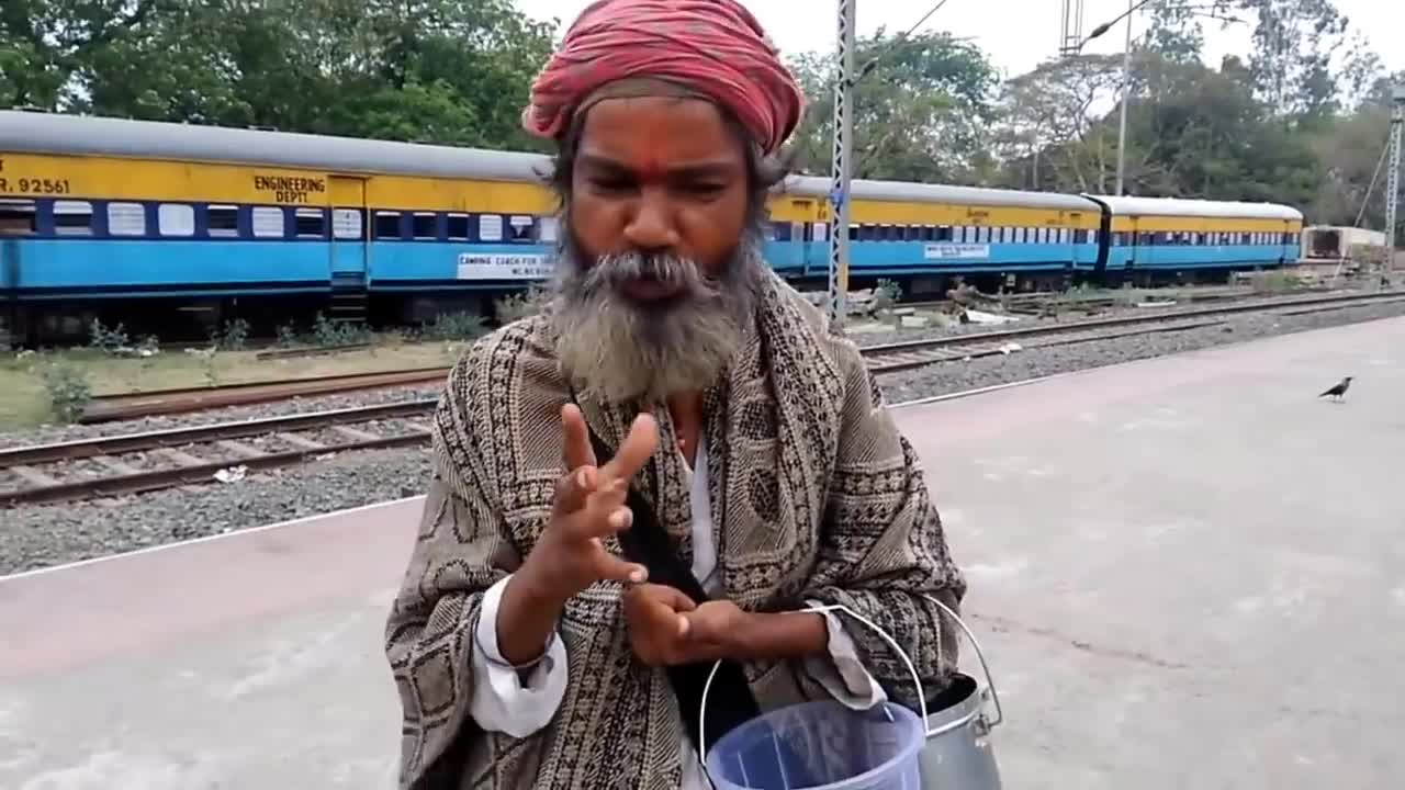 Indian Beggar And Labour Speaking English