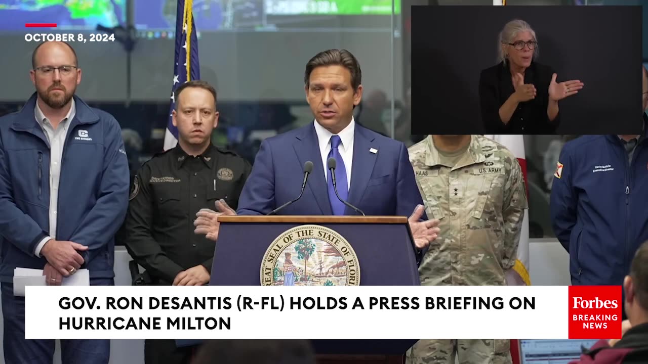 'Time Is Running Out'- DeSantis Details Evacuation, Shelter Options Ahead Of Milton Hitting Florida