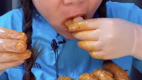 Intestine Doughnuts! Mukbang ASMR