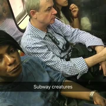 Guy ranting on subway