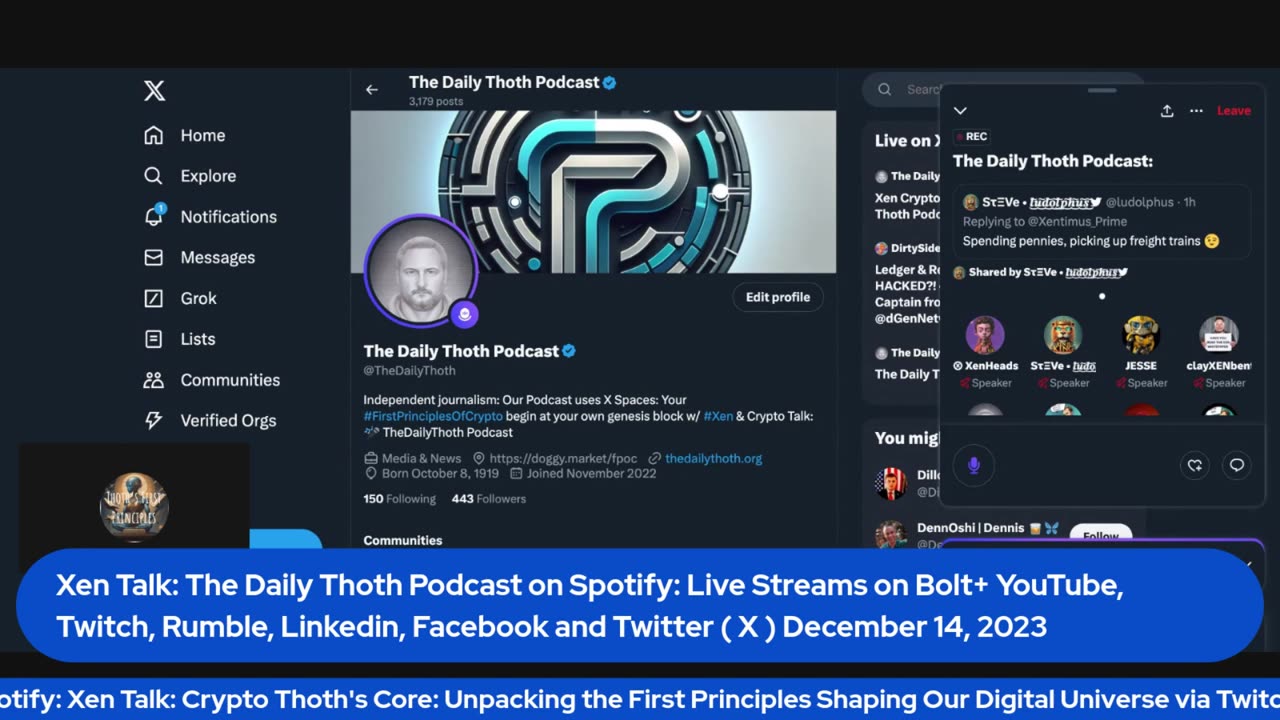 Xen #Crypto Talk: The Daily Thoth Podcast