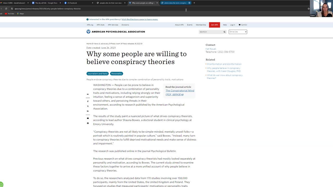 How did you becomes a conspiracy theorist?