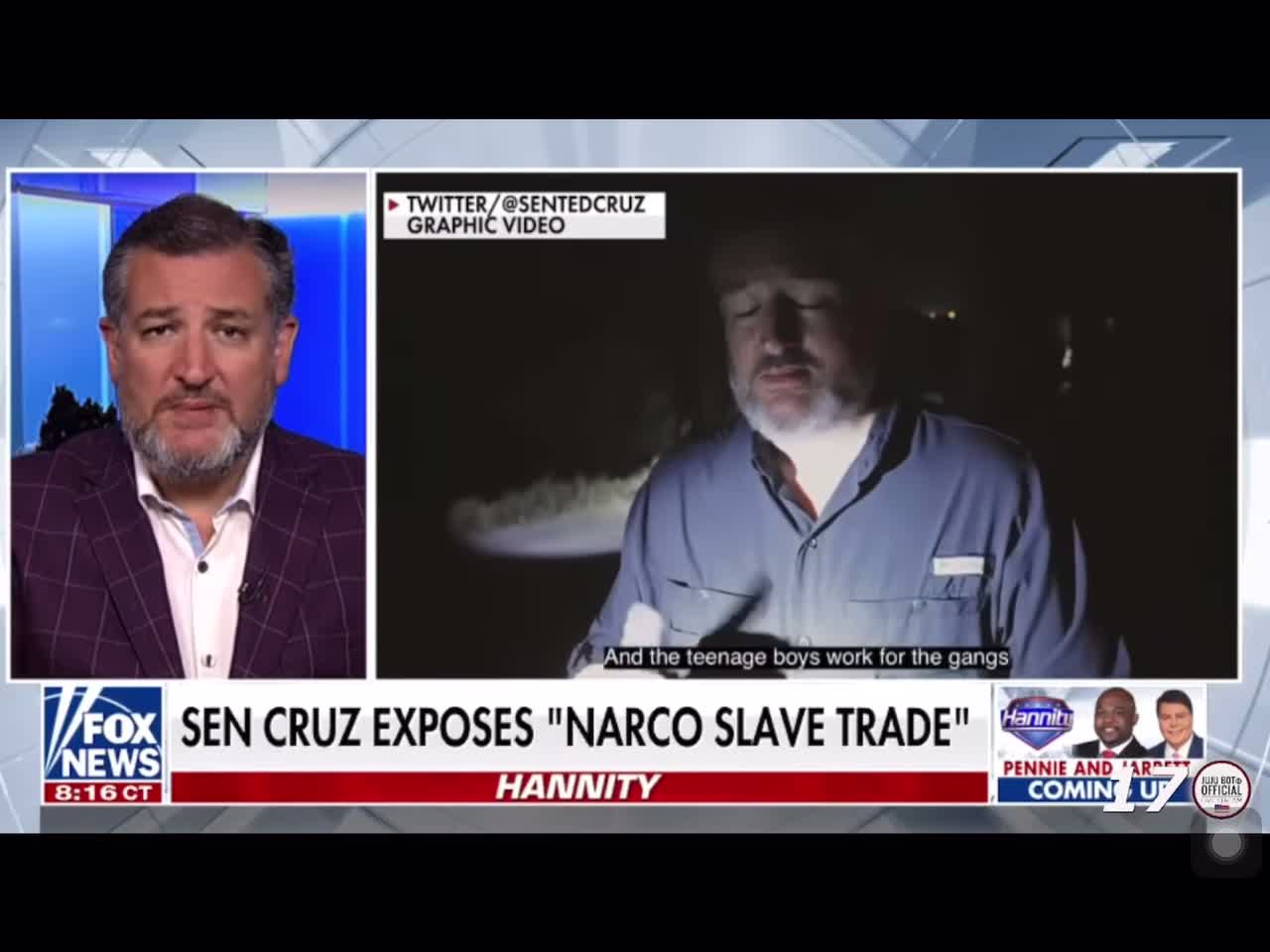 Ted Cruz exposing “The narco slave trade“.