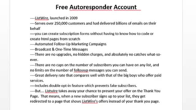 Free Autoresponder