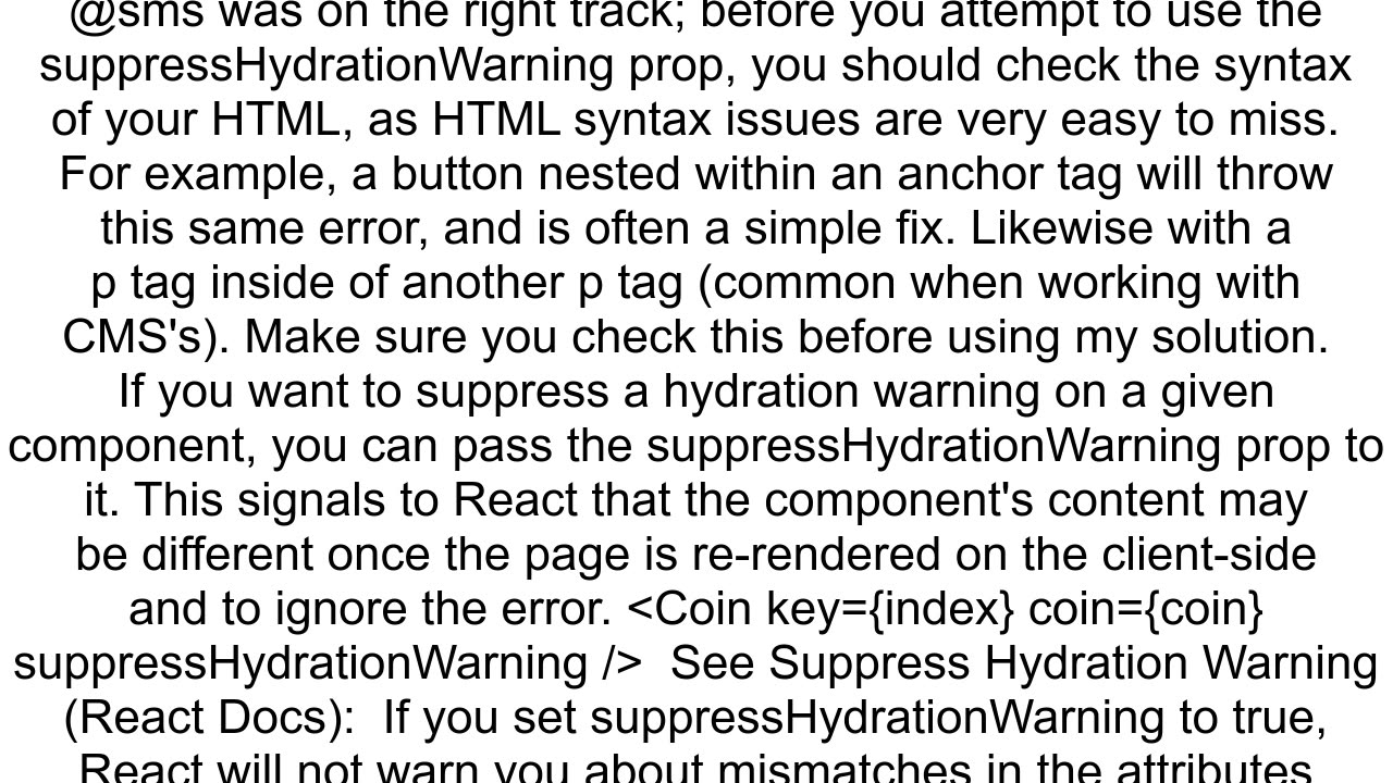 How To Solve React Hydration Error in Next