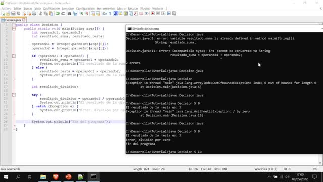 Java parte 6. Tipos de errores en programación y control de errores.