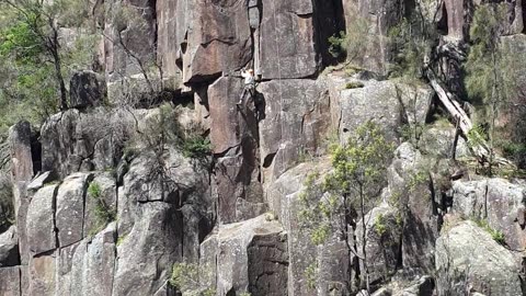 Humans and rocks - Rock climbing.