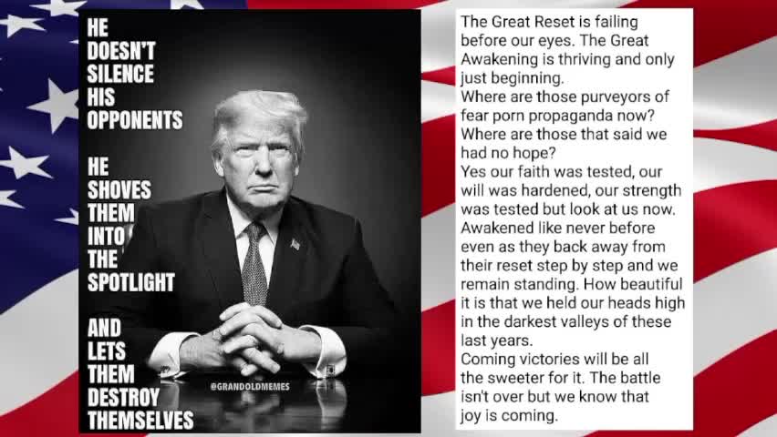 Trump: We Never Left! It's Time To Return Publicly! What Will [Next Week] Hold?