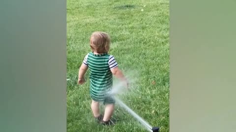 Baby water funny video