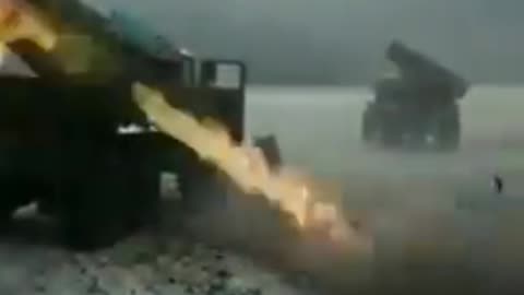 Ukraine Russia War Armored Vehicle's Fire Rockets