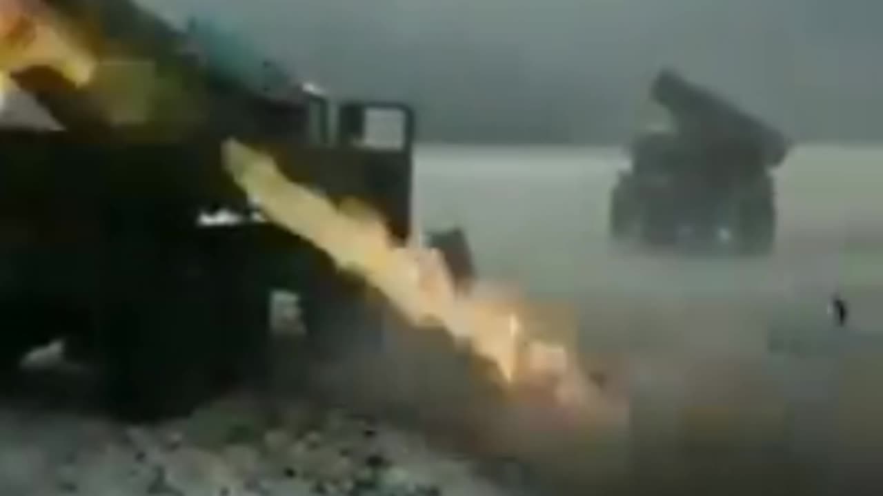 Ukraine Russia War Armored Vehicle's Fire Rockets