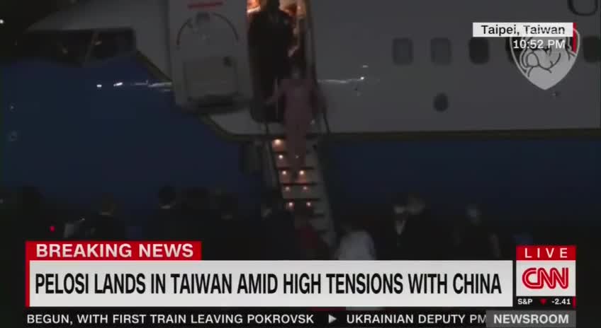 Blunder-Prone Drunkard Nancy Pelosi Lands in Taiwan Amid High Tensions With China