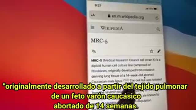 Vacuna Covid 19 = recombinante = MRC 5 = contiene células de fetos humanos