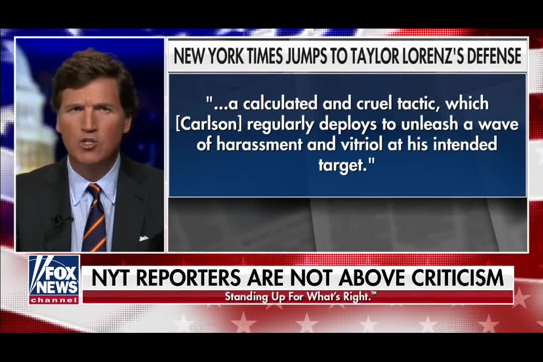 Tucker responds to the New York Times