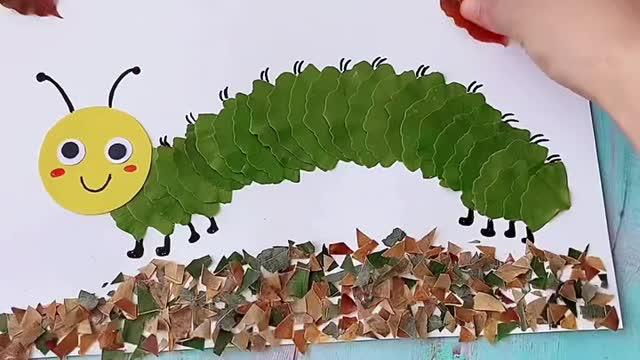 Making caterpillars from leaves