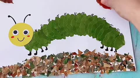 Making caterpillars from leaves