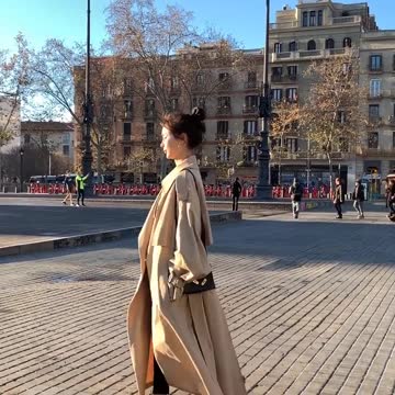 Loose Oversized Windbreaker Women's Trench Coat