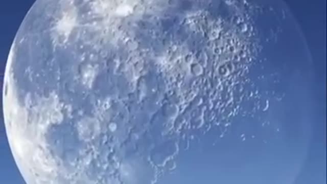 Moon as seen in the north pole area with eclipse