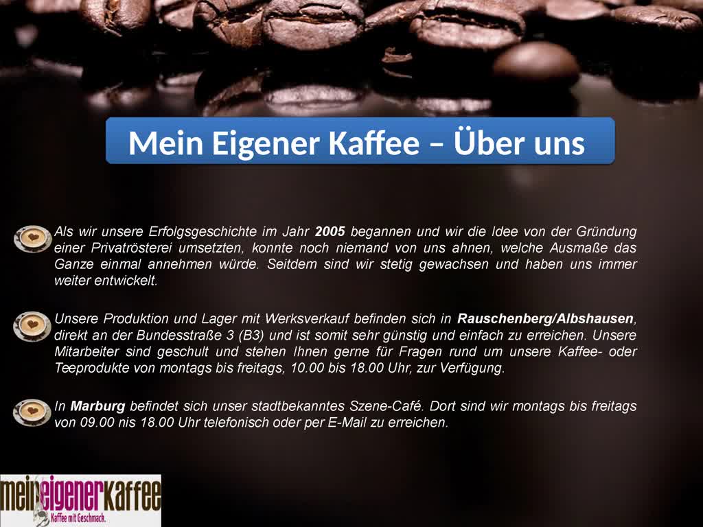 Kaufen Kaffee Online - Mein Eigener Kaffee