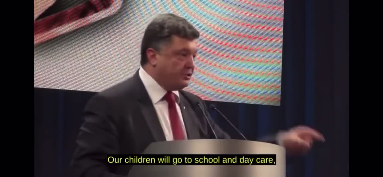 UKR Pres Poroshenko on the useless people of Donbass