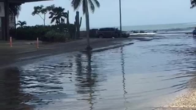 Marea alta en Bocagrande