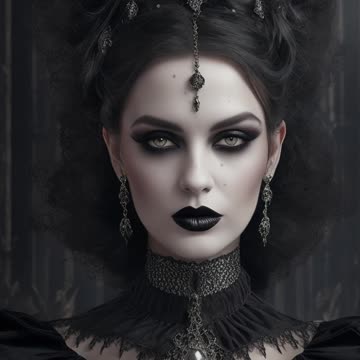 Gothic Queen | Gothic Woman | Victorian Gothic | Digital Art | AI Art #victoriangothic
