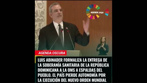 DISCURSO DEL TÍTERE ABINADER CUANDO ENTREGÓ EL PUEBLO A LA ONU Y OMS EN DAVOS "SUIZA" MAYO-2020