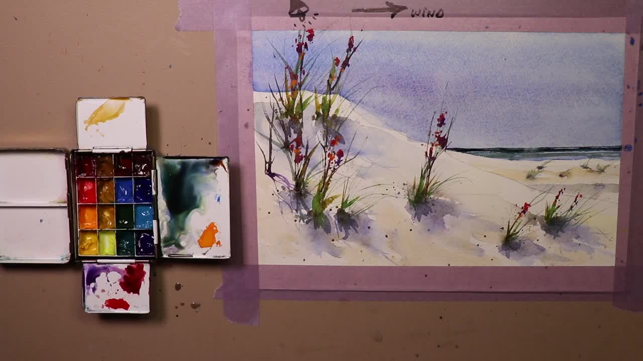 How to Paint Sand Dunes in Watercolor - with Chris Petri