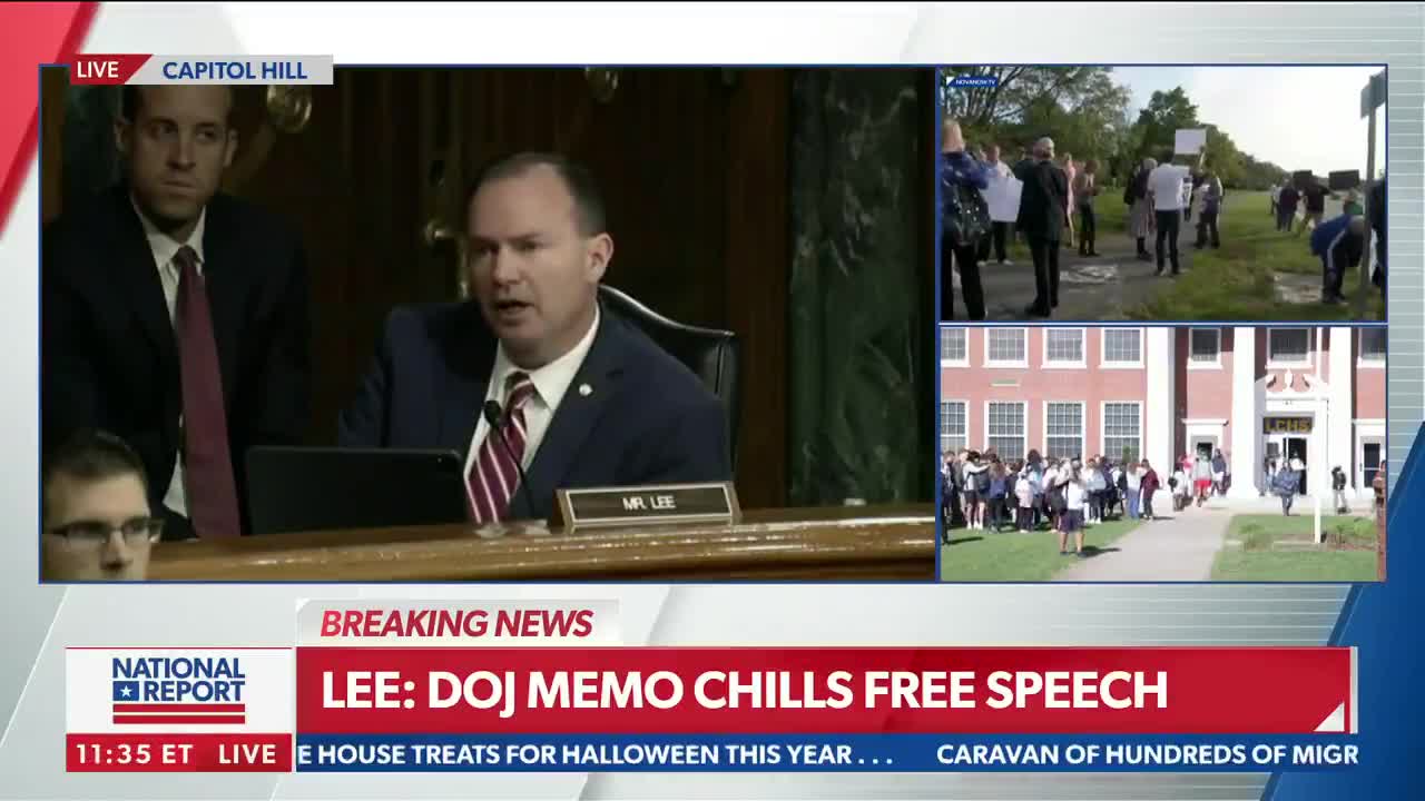 Senator Mike Lee to Garland: "Not every outburst or expression of concern by neighbors among neighbors at a local school board meeting warrants a federal investigation."
