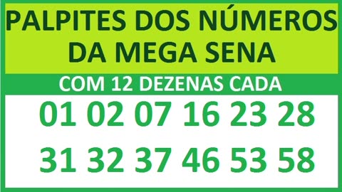 PALPITES DOS NÚMEROS DA MEGA SENA COM 12 DEZENAS bp bq br bs bt bu bv bw bx by bz b0 b1 b2 b3 b4 b5