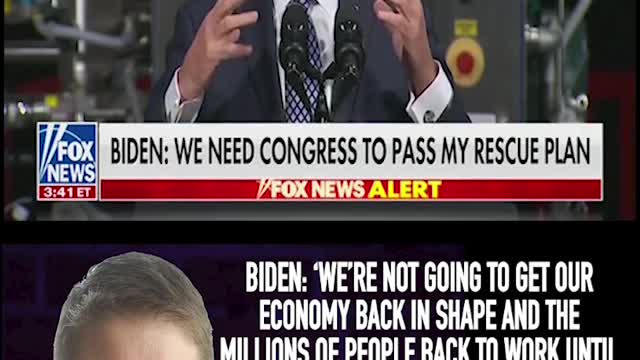 BIDEN CLAIMS THE ECONOMY AND JOBS NUMBERS WON’T COME BACK UNTIL WE BEAT THE VIRUS