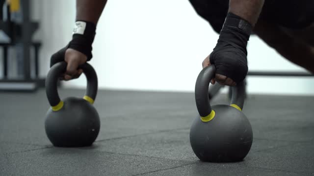 Close-Up Video Of Man Doing Push-Ups