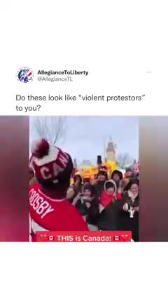 This is CANADA: Do these look like "violent protestors" to you?