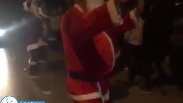 Dancing santa in New Julfa, Isfahan